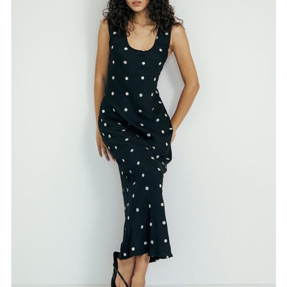 Ciao Lucia Black Embroidered Dress